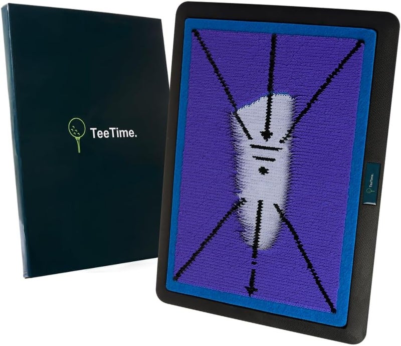 TeeTime. حصيرة ممارسة الجولف - براءة اختراع قيد الانتظار - تغذية راجعة فورية لمسار الضربة - داخلية وخارجية مع مشبك حمل - Image 1